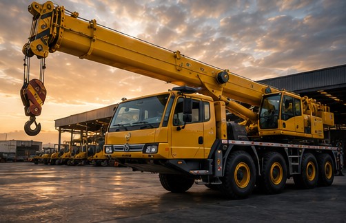 Mobile & Truck Cranes — Rough terrain and truck-mounted cranes with service records.