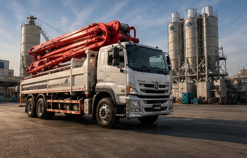 Concrete Pump Trucks — Boom pumps and mixers for infrastructure contractors.